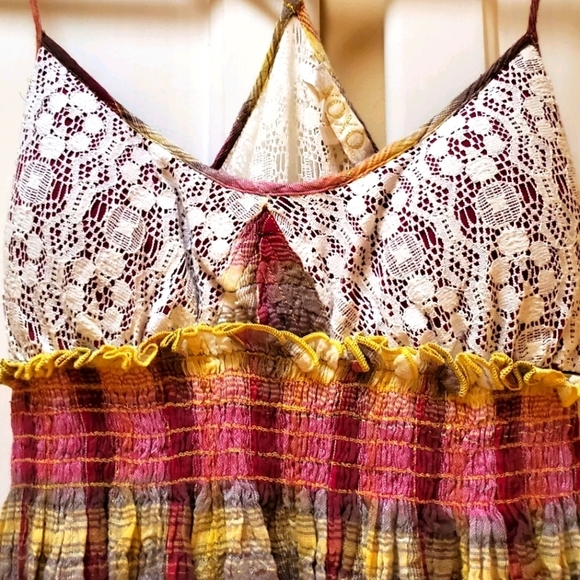 XOXO Women's Open Back Boho Maxi Dress - Picture 5 of 12